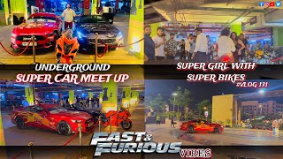 Whip mantra underground car meet up at M3M urbana🔥 showstopper mcqueen mustang⚡️fast & furious vibes