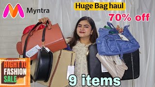 70% Off Myntra Bag Haul Right To Fashion Sale Slings, Handbags, Laptop Bags, Duffles More