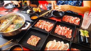 BEST All You Can Eat SHABU SHABU HOTPOT BUFFET in Bangkok Thailand street food | food around me