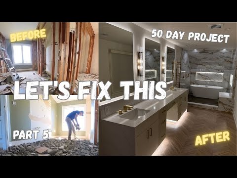 Bathroom Renovation || Transforming Room Into Bedroom, Bathroom and Closet || Start to Finish Part 5