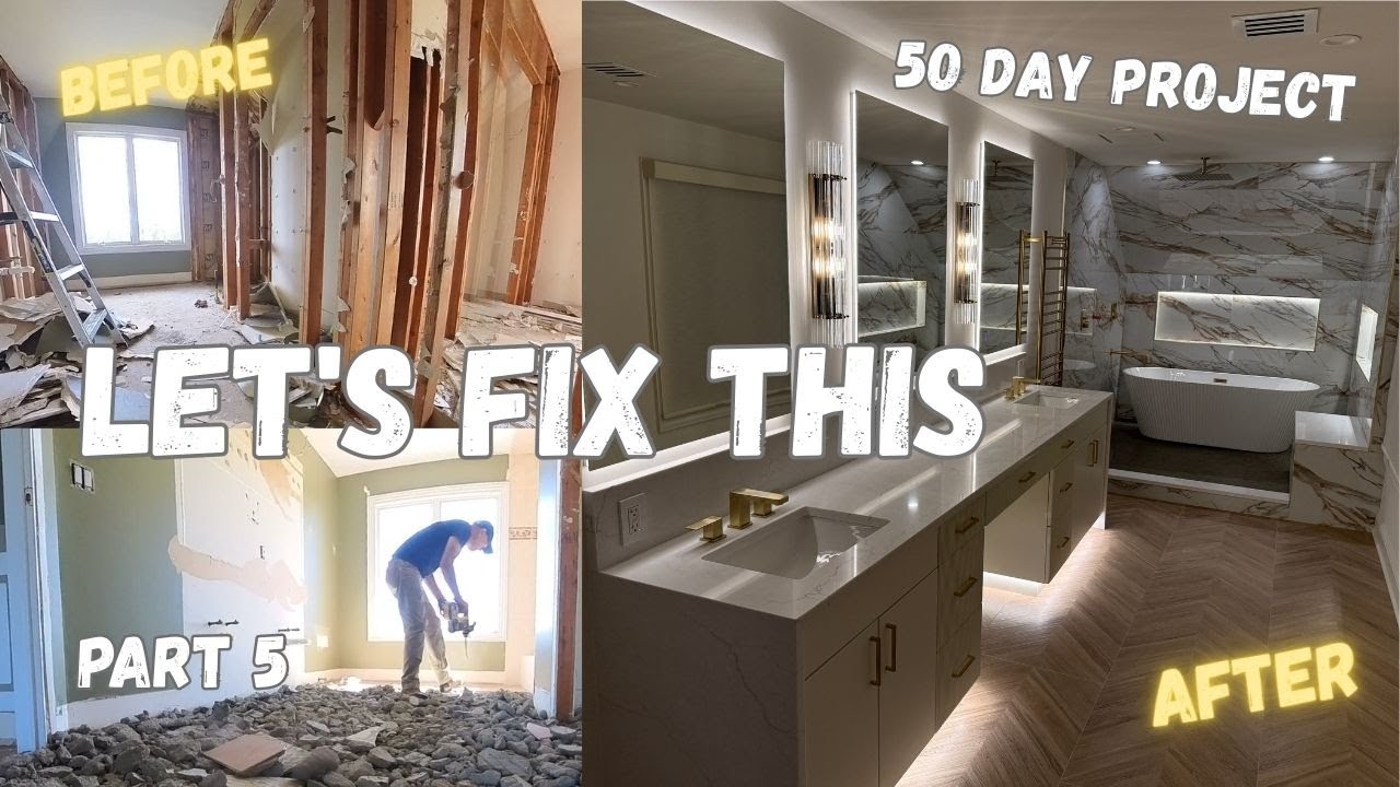 Bathroom Renovation || Transforming Room Into Bedroom, Bathroom and Closet || Start to Finish Part 5
