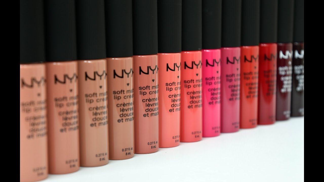Отзыв и видео свотчи NYX Soft Matte Lip Cream // 13 оттенков