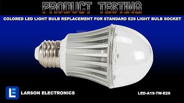 Colored LED Light Bulb - 7 watt LED A19 Style Replacement for Standard E26 Light Bulb Socket