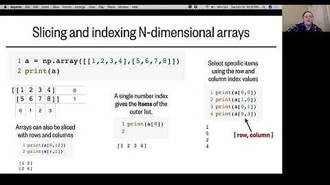 Lesson 6, Part 1: Multi dimensional arrays