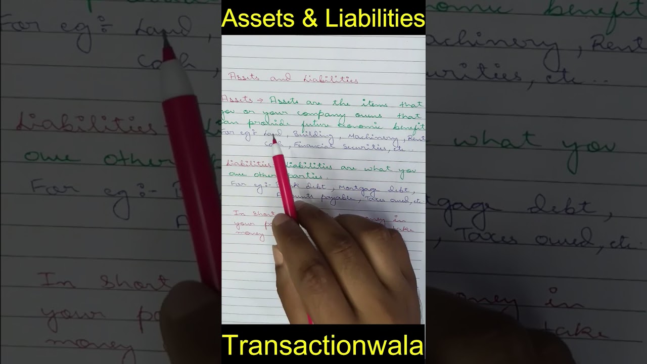 What is Assets & Liabilities in English/Hindi || Definition and concept of assets and liabilities