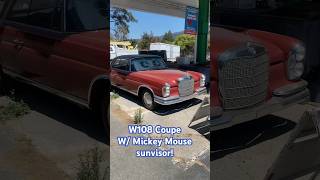 Classic Mercedes W108 Coupe with Mickey Mouse Sun Visor