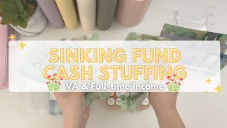 CASH ENVELOPE STUFFING! | Biweekly Payday Routine | VA & Full time income