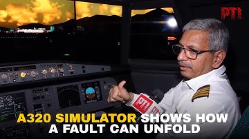 Former Pilot Ehsan Khalid demonstrates full fault scenario on Airbus A320 simulator in Noida