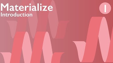 Materialize CSS Tutorial 1 - Introduction