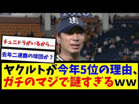【悲報】2連覇してたヤクルトが今年は5位の理由、ガチのマジでわからないｗｗｗｗｗｗｗｗ【なんJ反応】