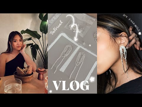 VLOG | DIY rhinestone earrings, fine dining, day in my life, Life diaries