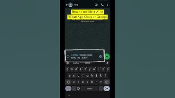 How to use Meta AI in WhatsApp Chats or Groups #whatsapp #ai #howto