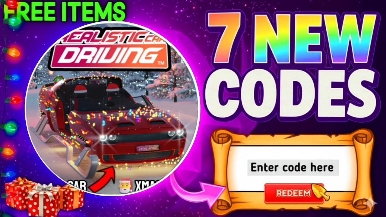 Car Driving Code *SECRET UPDATE!* | Realistic Car Driving CODES December 2025 (ROBLOX ...