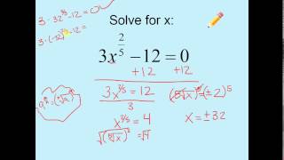Unit 9:  Solving Equations with Rational Exponents