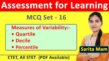 MCQ for ASSESSMENT FOR LEARNING | Measures of variability | Mean | Median | Mode| Set-16| B.Ed