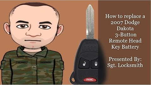 How to replace a 2007 Dodge Dakota 3 Button Remote Head Key Battery