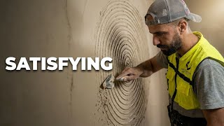 Transforming A Plain Wall Into A 3D Zen Masterpiece (ASMR)
