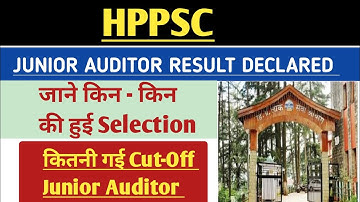 HPPSC Junior Auditor Result// Junior Auditor Result// Junior Auditor Result Declared by HPPSC #HPPSC