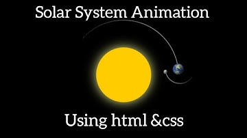 Journey Through the Solar System: Stunning Animation with HTML & CSSsolar system animation