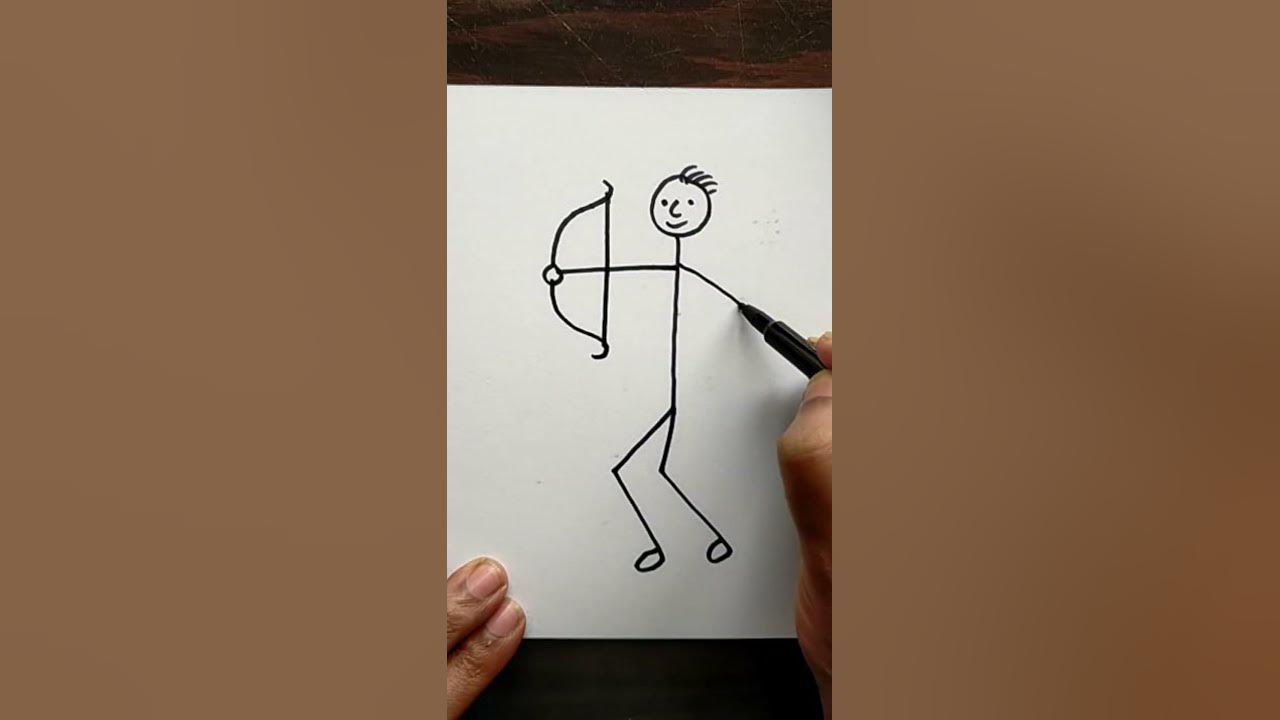 How To Draw Stick Figure Archer shorts YTshorts trending viral