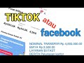 Pilih Mana Tiktok atau Facebook ?