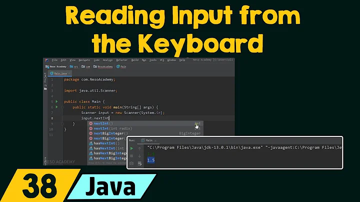 Reading Input From the Keyboard in Java