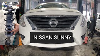 замена амортизатора - рычага ... nissan sunny 2020 .. 2015 - 2022 #sunny #nissan #подвеска #ходовая