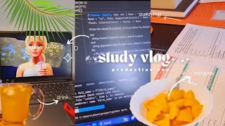 ౨ৎ⋆˚.⋆Study Vlog 📚💻 | productive day, stu(dying), anime, painting |