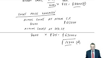 Analysis of variances part 4 Operating Statement - CIMA P1