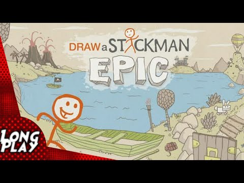 LONGPLAY: Draw a Stickman: EPIC (100% - PC) - (TODOS OS QUEBRA-CABEÇAS, CORES E TIRINHAS)