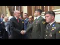 Cumhurbaşkanı Erdoğan'ı Kabul Töreni'nin yapıldığı salonda askerler karşıladı