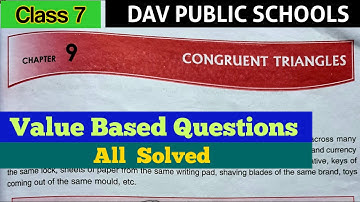 DAV class 7 maths chapter 9 value based questions