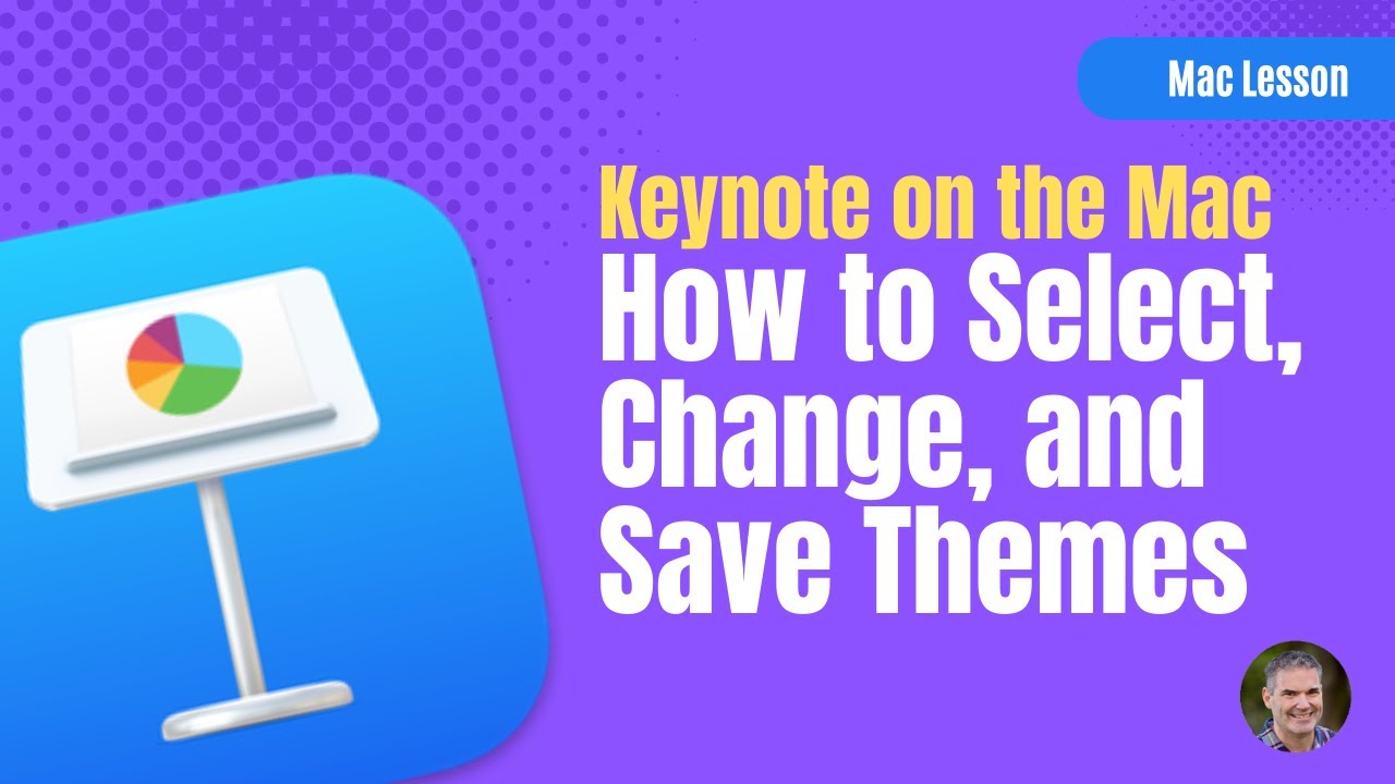 How to Select, Change, and Save or Create a New Theme in a Keynote on