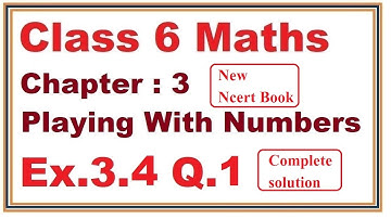Chapter 3 Playing With Numbers Exercise 3.4 Question #1 solution | Ncert Maths Class 6 CBSE #maths