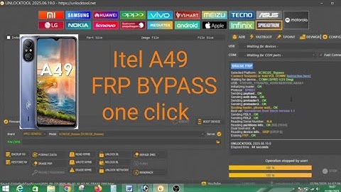 Itel A49 Frp Bypass Unlock tool