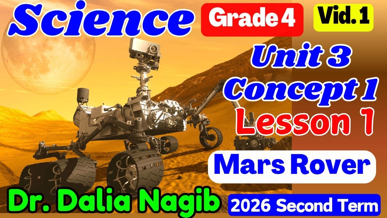 ساينس رابعه ابتدائى ترم ثانى   𝐒𝐜𝐢𝐞𝐧𝐜𝐞 𝐆𝐫𝐚𝐝𝐞 𝟒 𝐔𝐧𝐢𝐭 𝟑  𝐂𝐨𝐧𝐜𝐞𝐩𝐭 𝟏 𝐋𝐞𝐬𝐬𝐨𝐧 𝟏 𝐌𝐚𝐫𝐬 𝐑𝐨𝐯𝐞𝐫