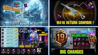 ANNIVERSARY UPDATE 😍 FREE CHARACTER VOUCHERS EVENT IN BGMI / UPGRADE M416 RETURN / M416 GLACIER BGMI