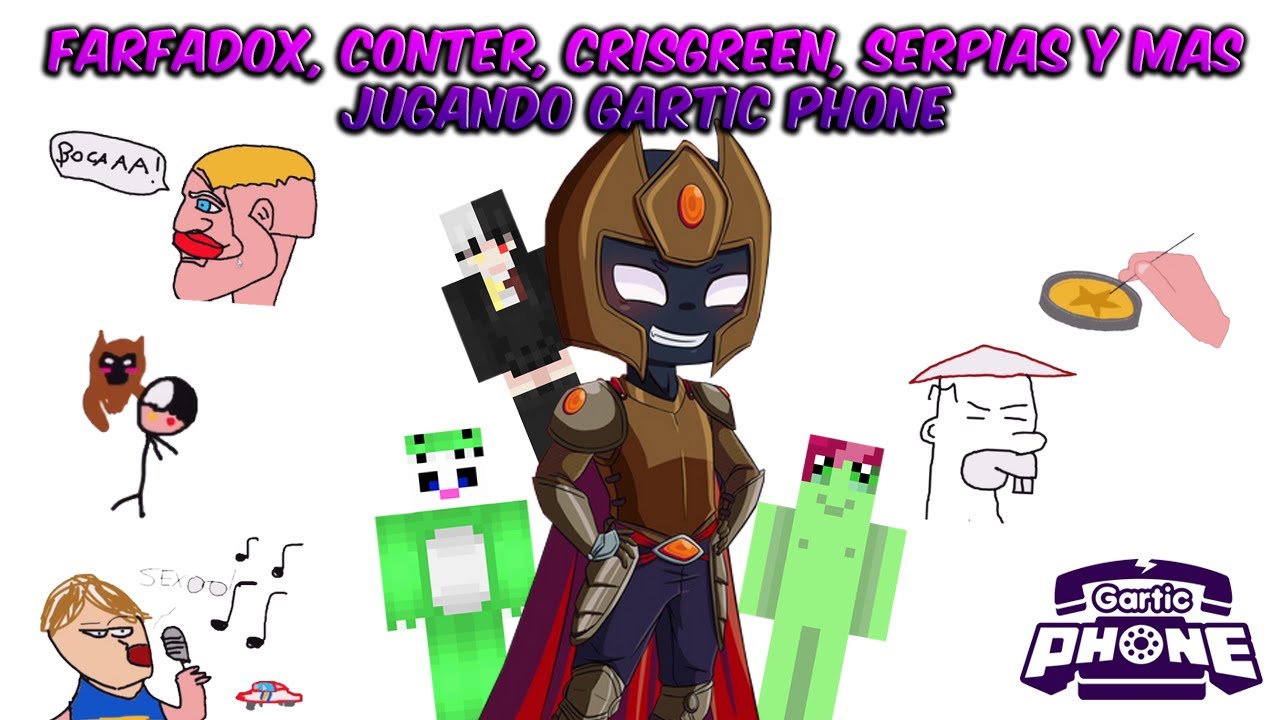 FARFADOX, CONTER, CRISGREEN, SERPIAS y MAS jugando GARTIC PHONE 🤣🖌