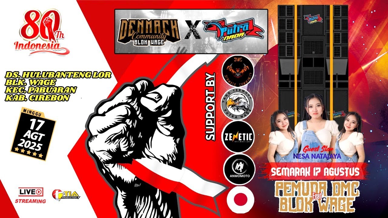 LIVE SEMARAK HUT RI KE 80 // PEMUDA HULUBANTENG LOR PABUARAN CIRERBON 17 AGUSTUS 2025