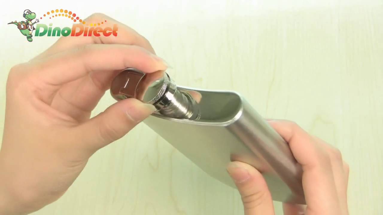 Liquor Flask Stainless Steel Pocket Silver - dinodirect