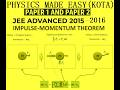 Jee advance-2015-16 Paper -1 &amp; 2 solved; impulse momentum theorem; rayleigh law of scattering;