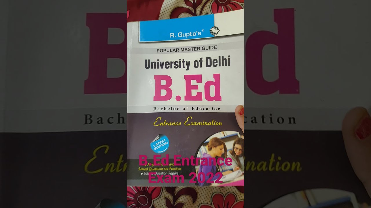 DU B.Ed Entrance Exam 2022 Best Book for Entrance exam preparation