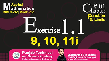dae math 212 2nd year chapter no 1 exercise no 1.1 question no 9 to 11