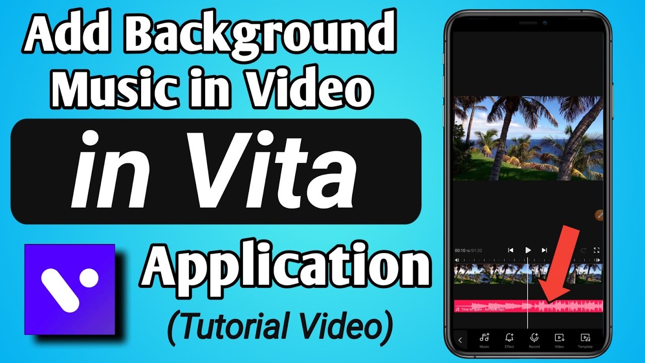 How to Add Background Music in video in Vita App - YouTube