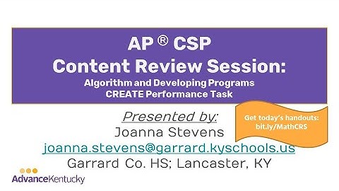 AP CSP Content Review Session #3