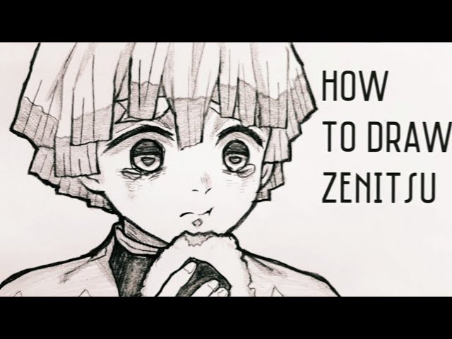 How to draw Zenitsu step by step 