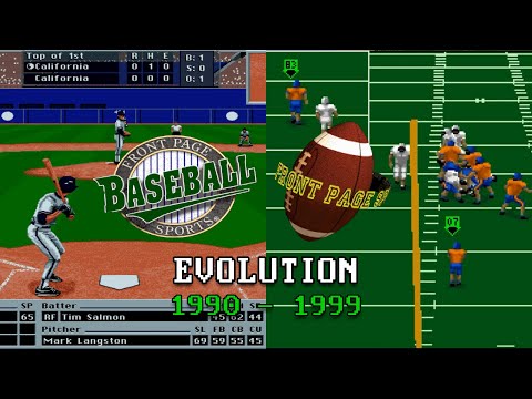 Evolution of Front Page Sports Baseball & Football (1990 - 1999) by Dynamix / Sierra On-Line - DOS