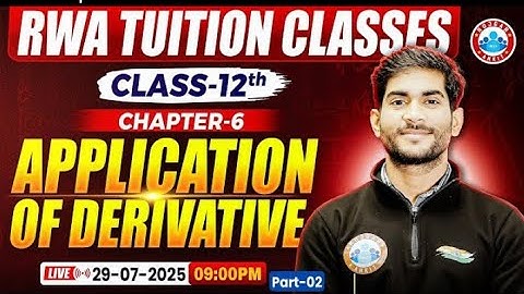 Class12 Maths Chapter6 Application of Derivatives|Important Questions|UPBoard Exam2026 | By Amit Sir