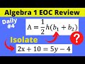 Algebra and Geometry Concepts Quiz