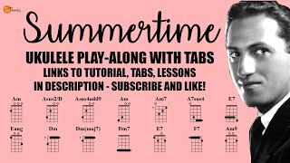 Summertime - Ukulele Fingerstylechord Melody - Play-Along With Tabs
